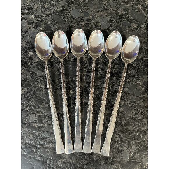 6 International Silver Co Deepsilver Silverplate 1971 Camille Iced Tea Spoons - Picture 1 of 6